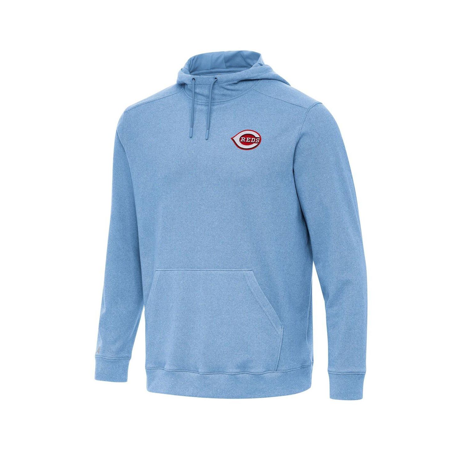 Men's Heather Powder Blue Cincinnati Reds Cloud Pullover Hoodie
