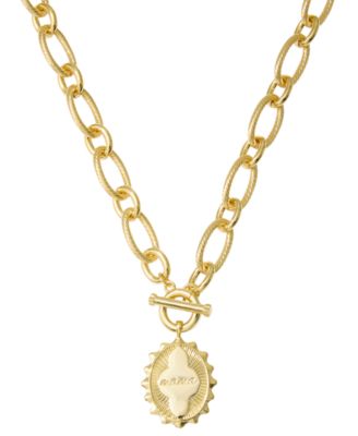 Mama 14k Gold-Plated Link & Chain Pendant Necklace