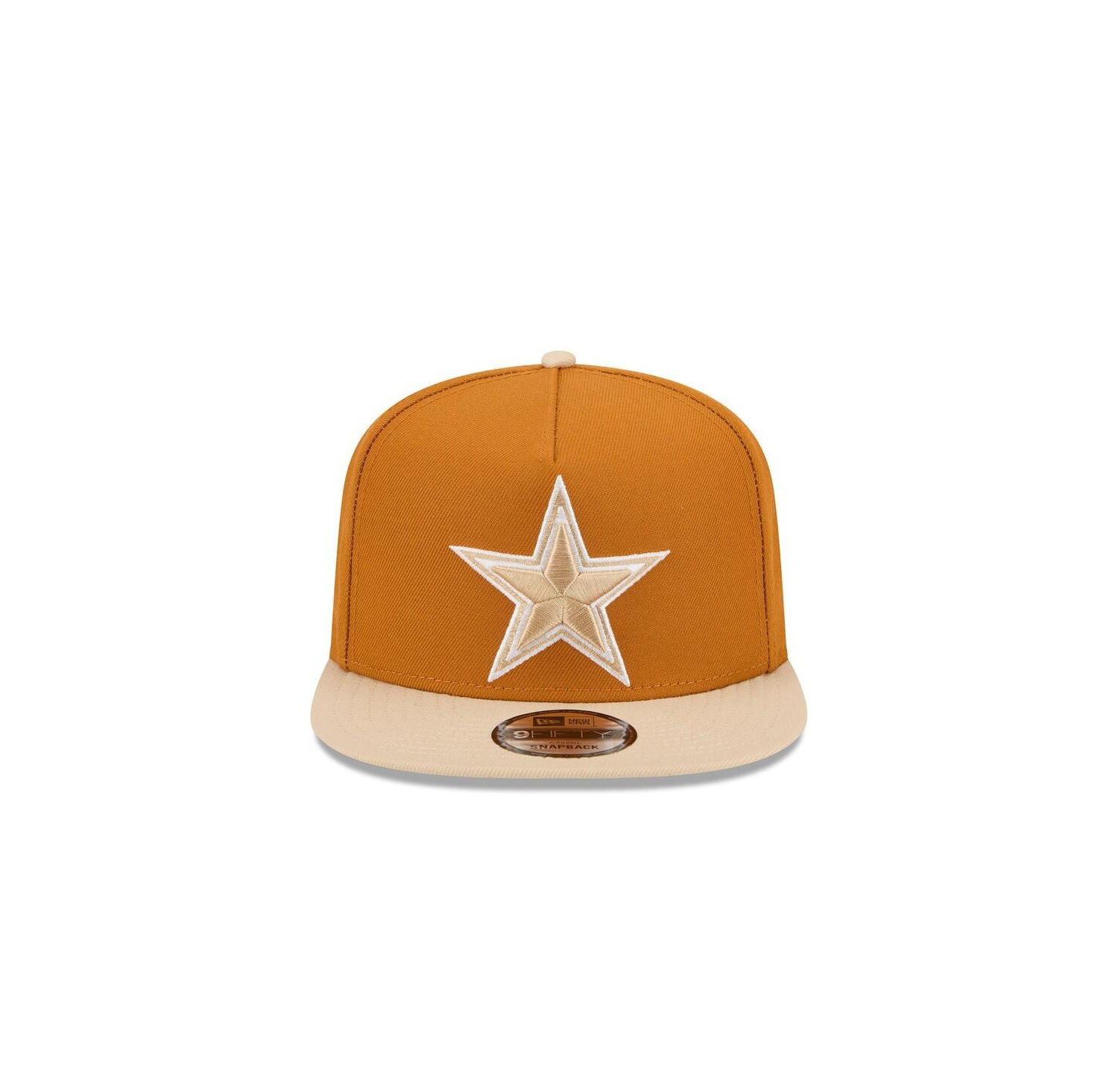 Men's Brown/Light Beige Dallas Cowboys Two-Tone Color Pack A-Frame 9FIFTY Snapback Hat