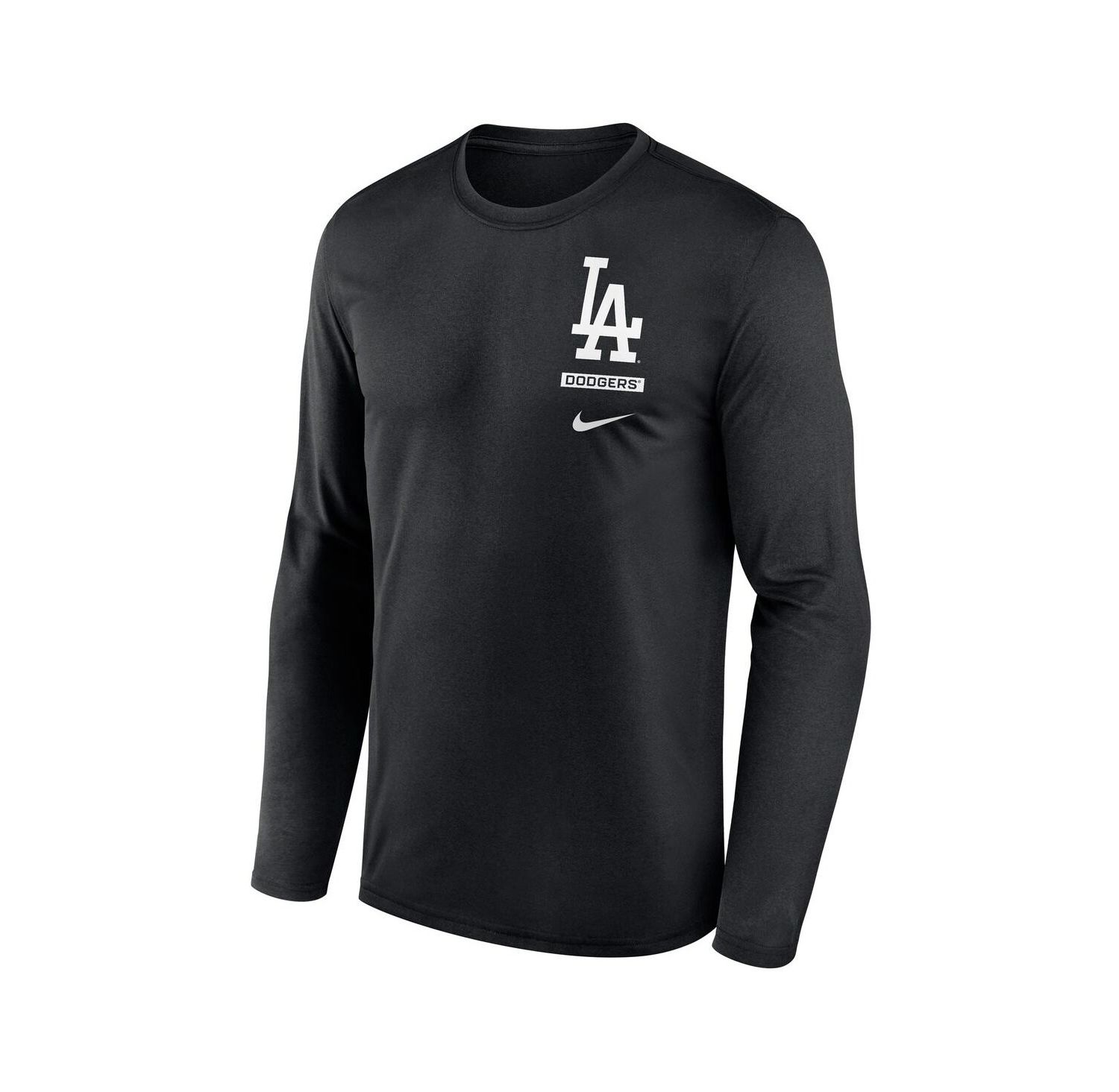 Men's Black Los Angeles Dodgers 2-Hit Legend Dri-FIT Long Sleeve T-Shirt