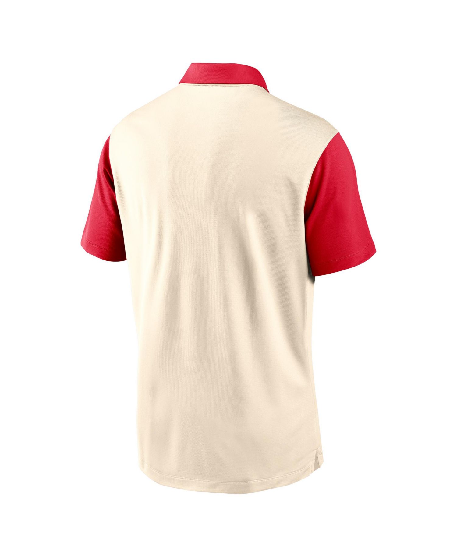 Men's Natural/Scarlet Ohio State Buckeyes Vapor Primary Logo Dri-FIT Polo Shirt