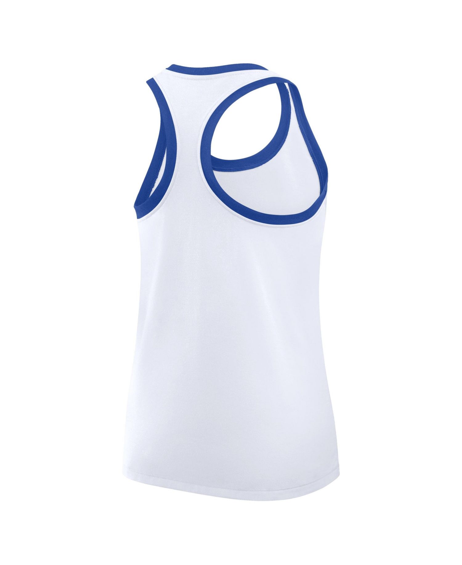 Women's White Duke Blue Devils Uni Name Tri-Blend Dri-FIT Tank Top