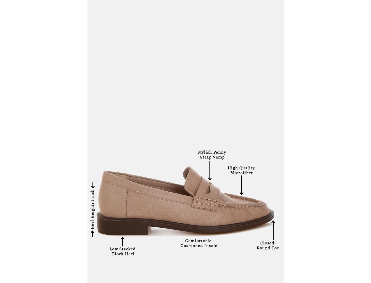 Женские туфли London Rag Fhalko Penny Strap Low Block Heel, цвет: Бежевый — фото 4