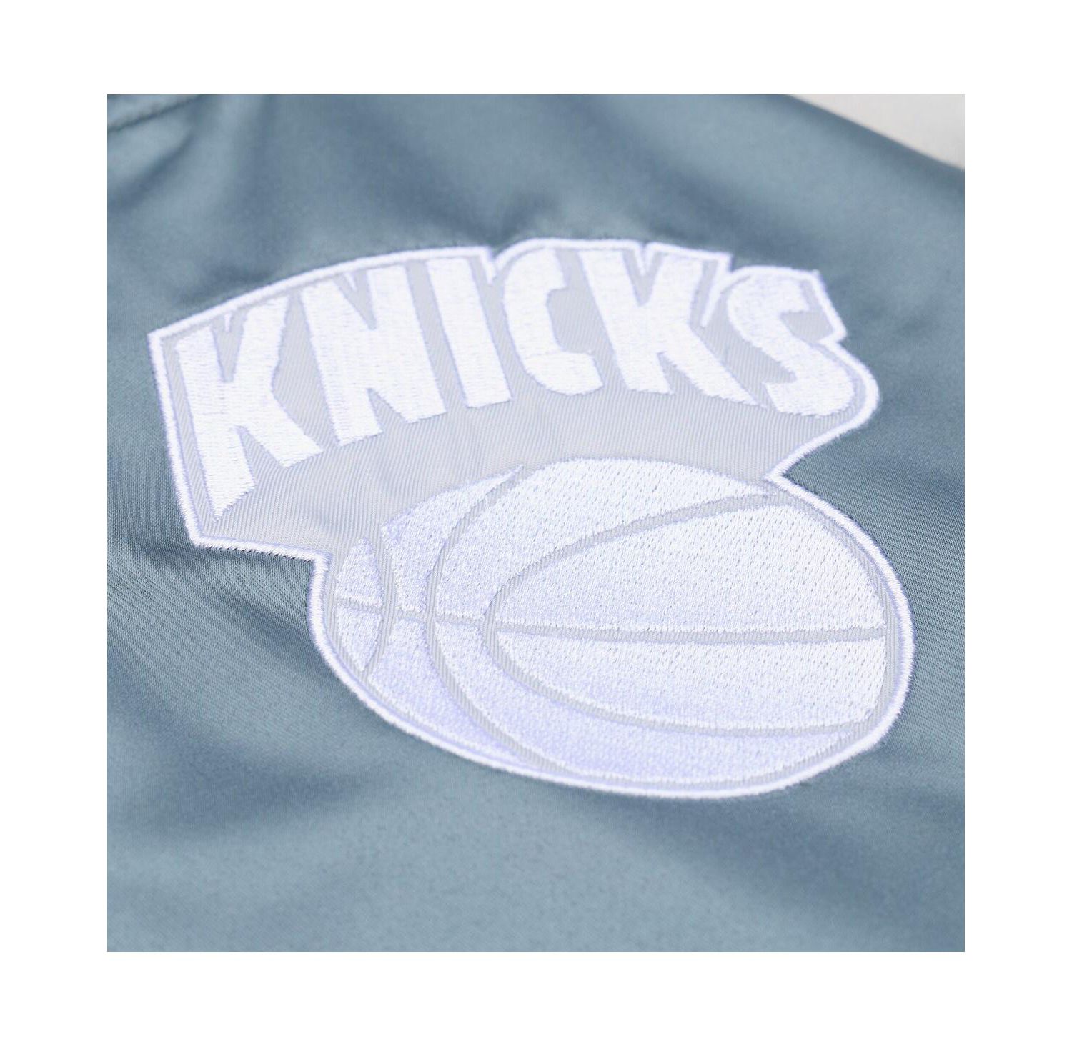 Men's Blue/Silver New York Knicks Thunderstorm Lightweight Satin Full-Snap Jacket