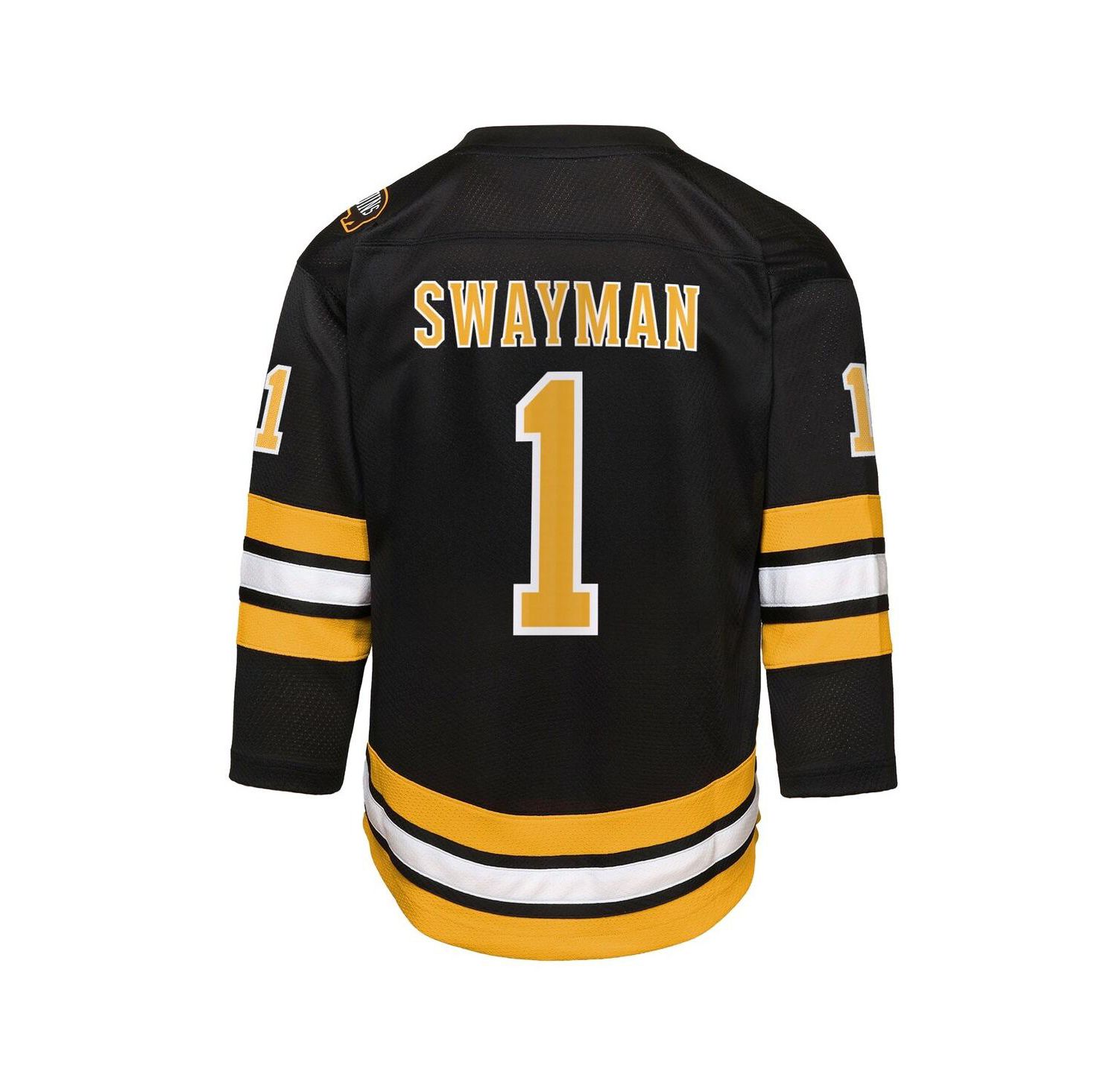 Big Boys and Girls Jeremy Swayman Black Boston Bruins Home Replica Jersey