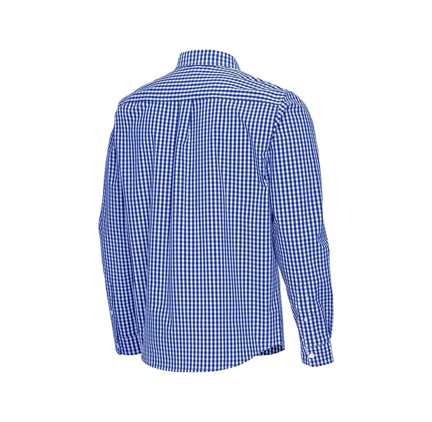 Men's Royal Los Angeles Dodgers Ellis Woven Tri-Blend Button-Down Shirt