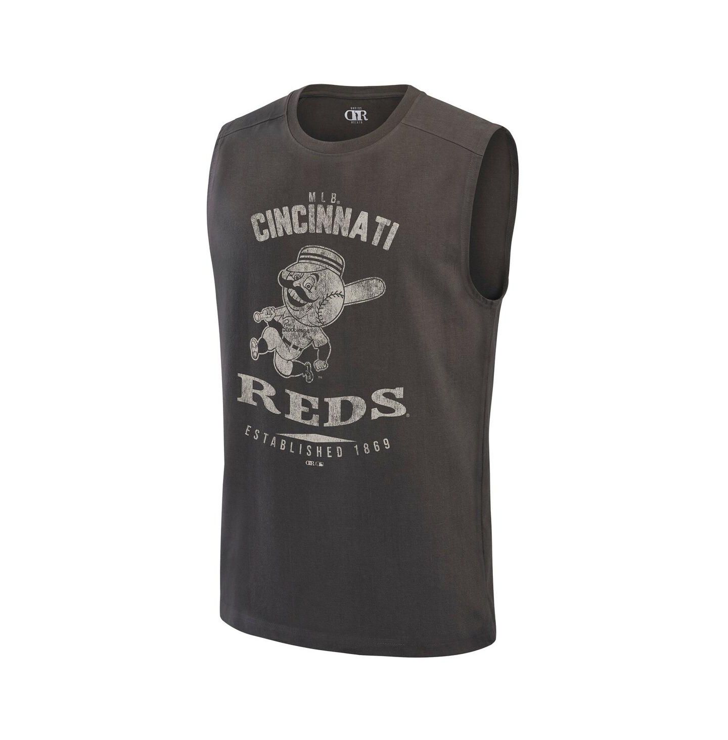 Мужской топ Mojo Darius Rucker Collection by Fanatics Charcoal Cincinnati Reds Muscle — фото 2