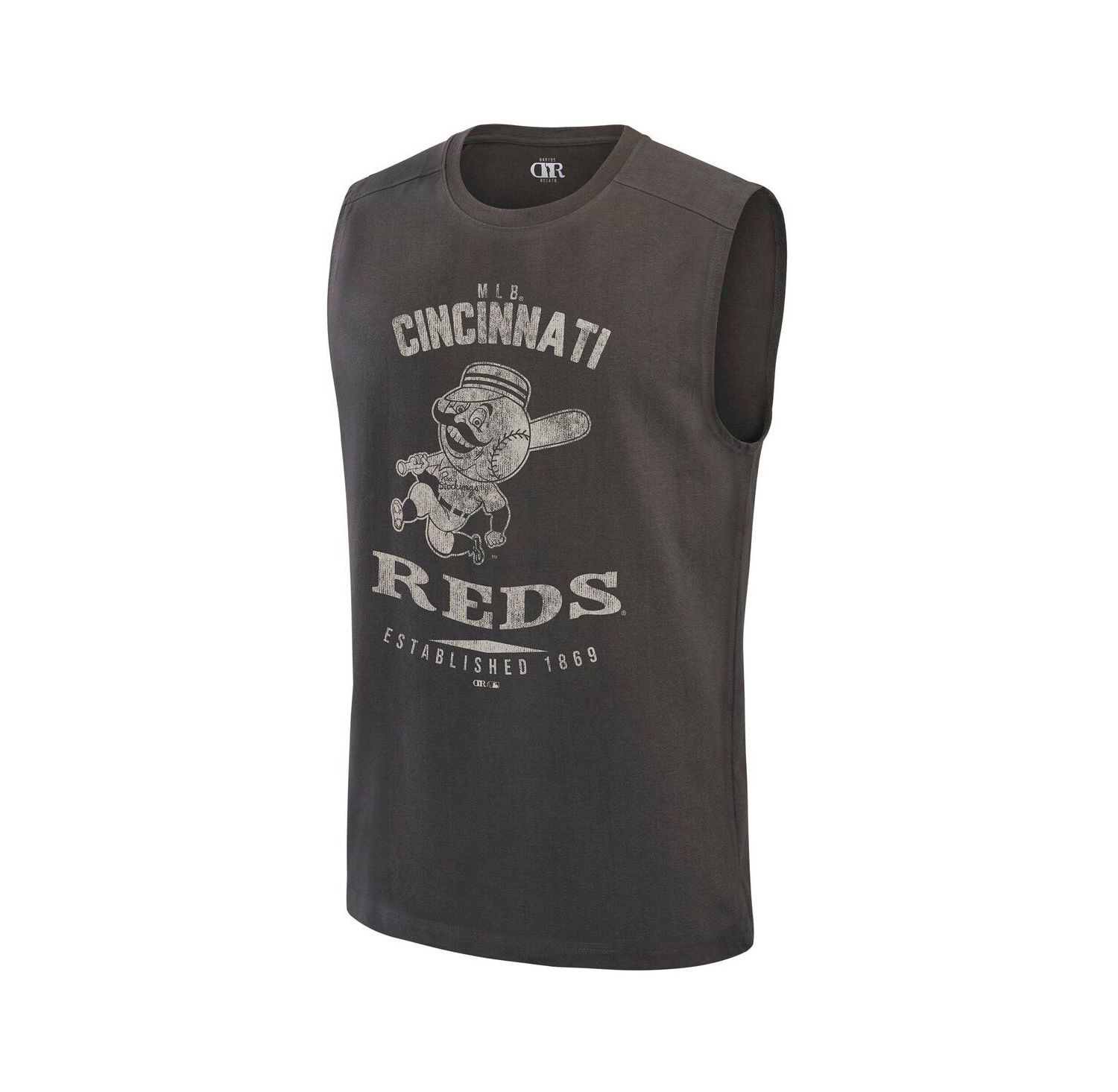Darius Rucker Collection by Fanatics Men's Charcoal Cincinnati Reds Muscle Tank Top