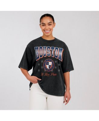 WEAR by Erin Andrews Women's Black Houston Astros Oversized Boyfriend T-Shirt