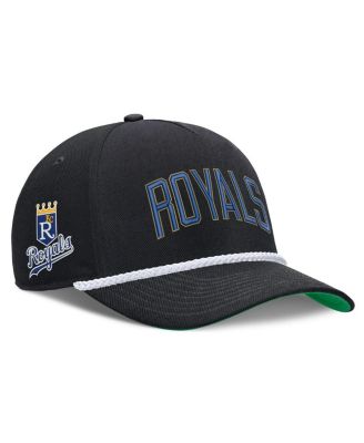 Men's Black Kansas City Royals Cooperstown Collection Rise Adjustable Hat