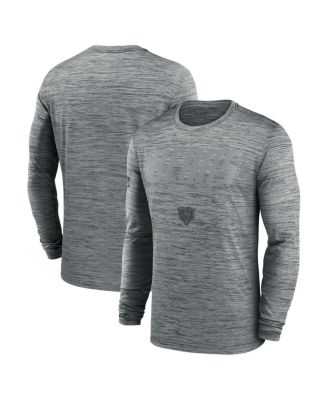 Men's Gray Chicago Bears Sideline Offensive Transition Velocity Dri-FIT Long Sleeve T-Shirt
