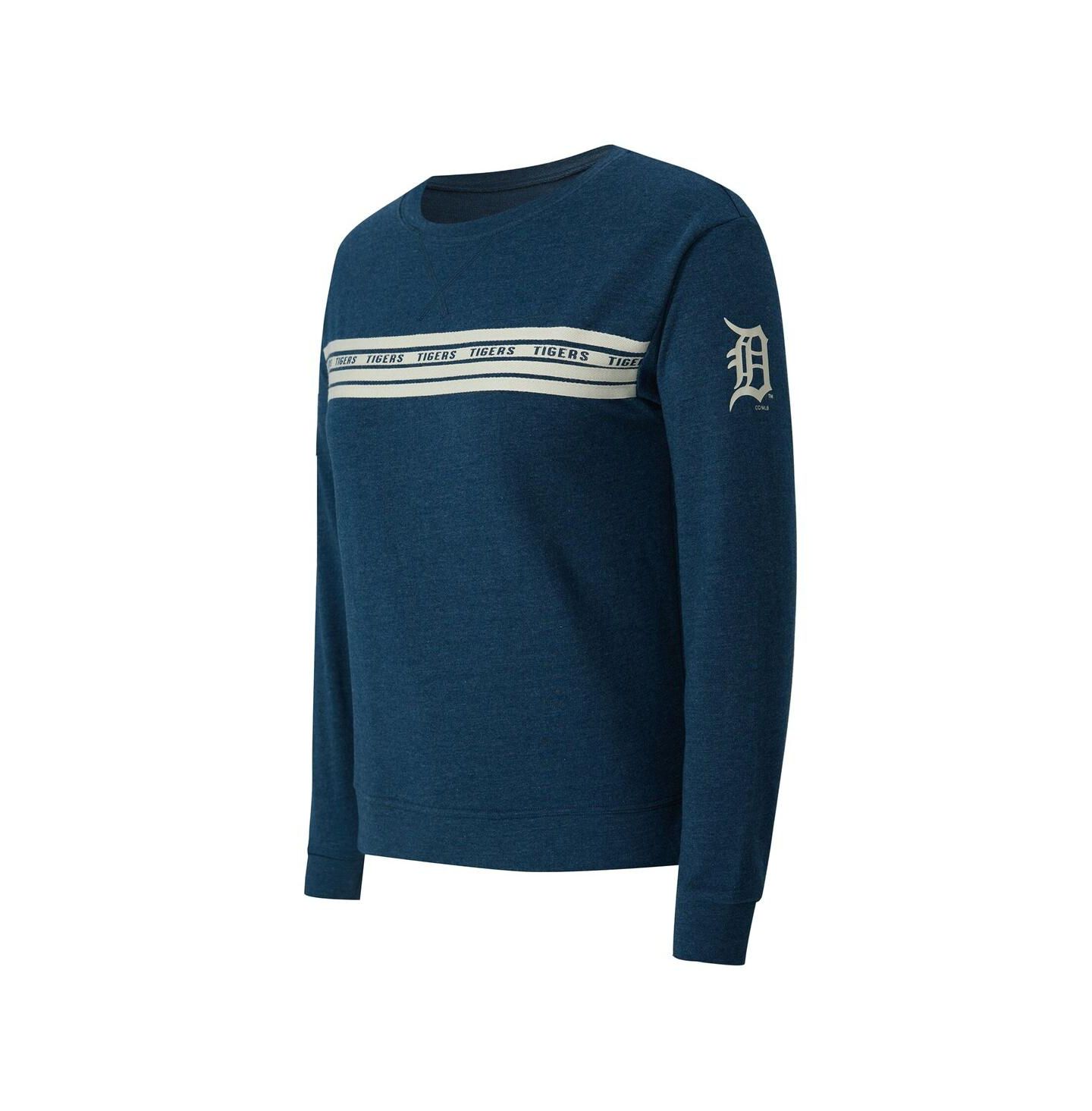 Женская футболка Concepts Sport Navy Detroit Tigers Birch French Terry Long Sleeve — фото 2