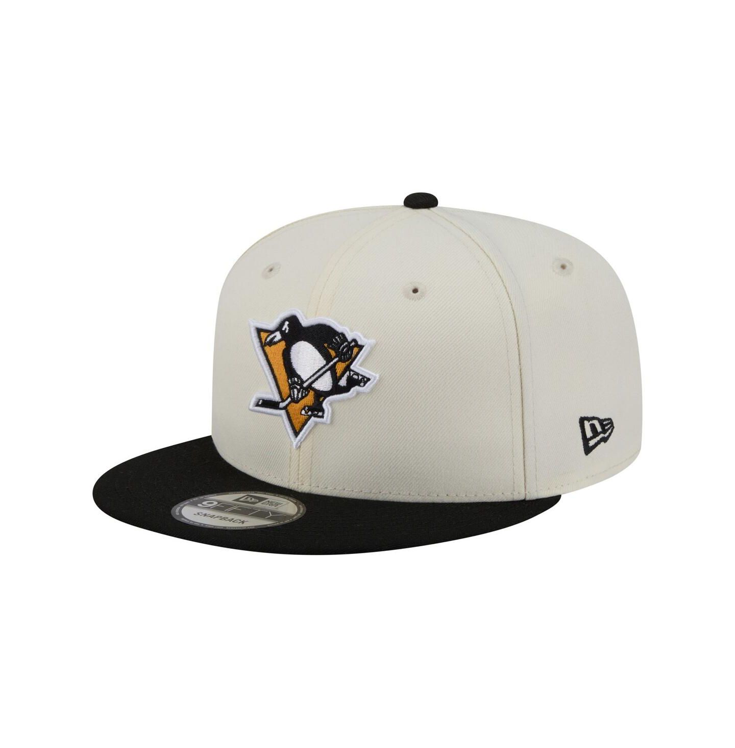 Мужская кепка New Era White/Black Pittsburgh Penguins Injection Localized Two-Tone 9FIFTY Snapback Hat — фото 3