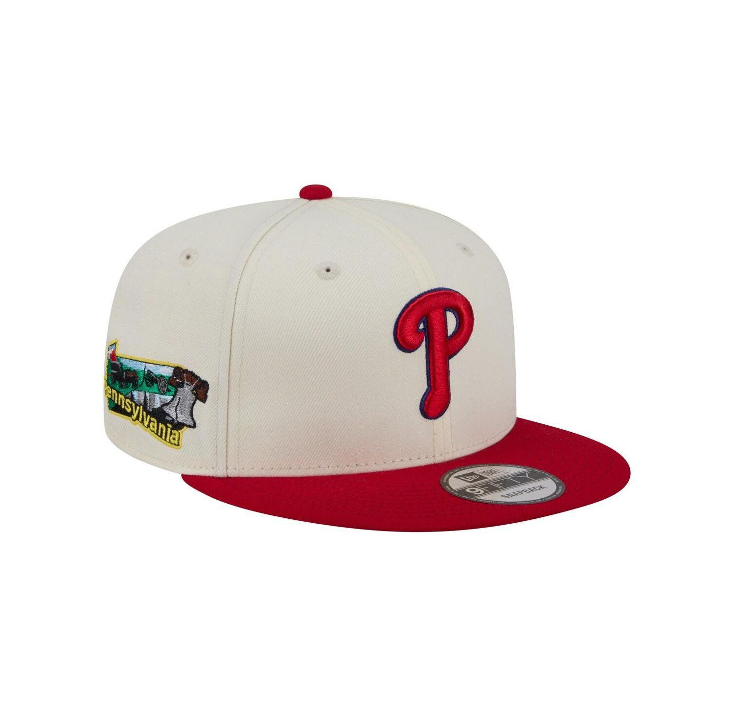Men's Cream/Red Philadelphia Phillies Localized 9FIFTY Snapback Hat