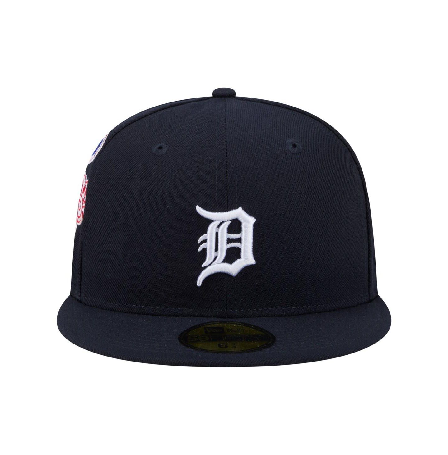 Мужская кепка New Era Navy Detroit Tigers Hidden Hit 59FIFTY Fitted Hat — фото 2