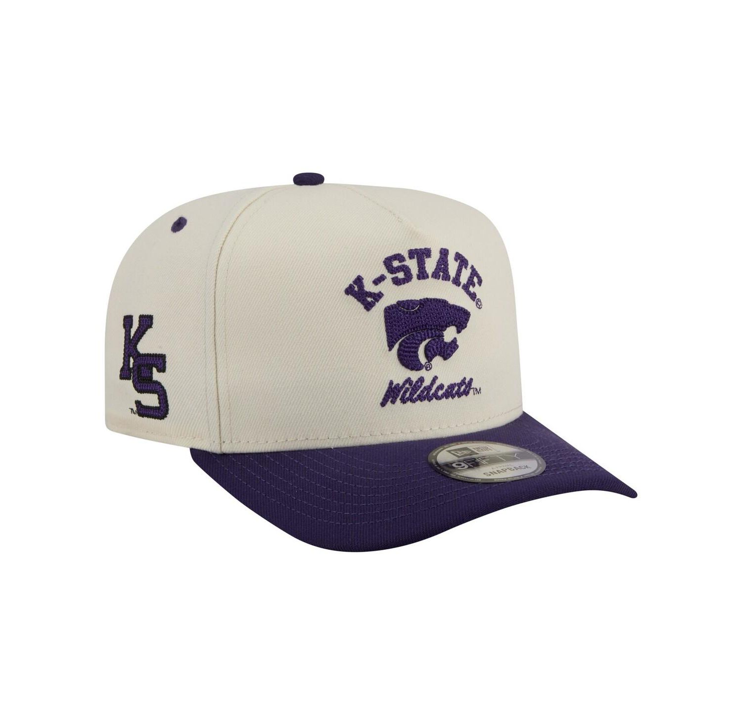 Men's Cream/Purple Kansas State Wildcats Two-Tone Arched 9FIFTY Snapback Hat
