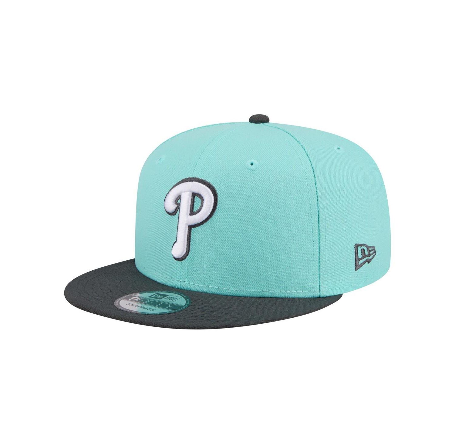 Men's Turquoise/Charcoal Philadelphia Phillies Two-Tone Color Pack 9FIFTY Snapback Hat