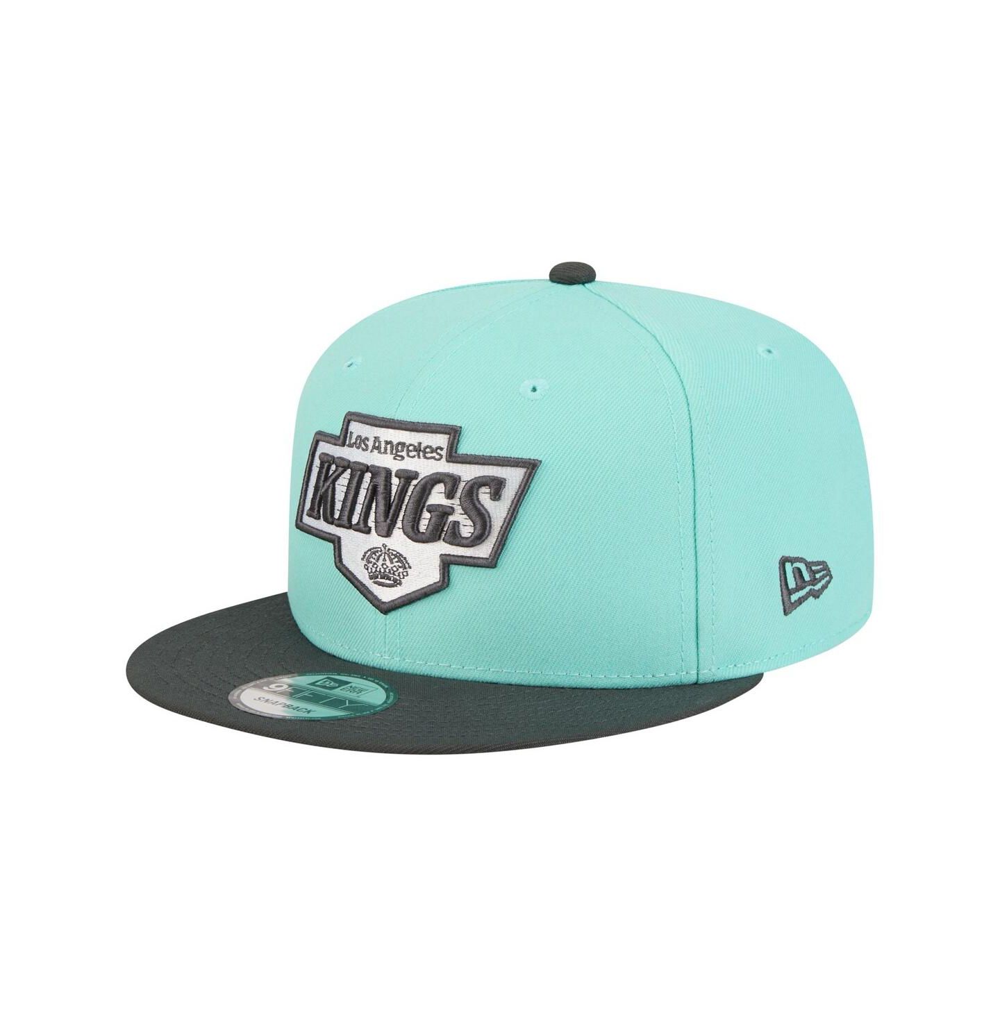 Мужские головные уборы New Era Turquoise/Charcoal Los Angeles Kings Two-Tone Color Pack 9FIFTY Snapback Hat — фото 1