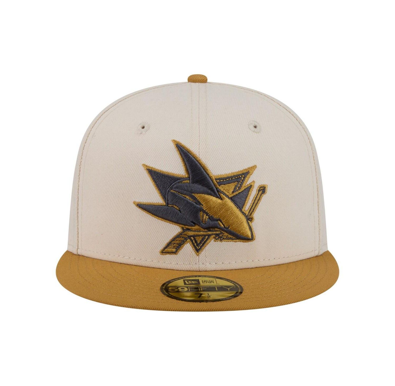 Men's Cream/Tan San Jose Sharks Colorpack Two-Tone 59FIFTY Fitted Hat