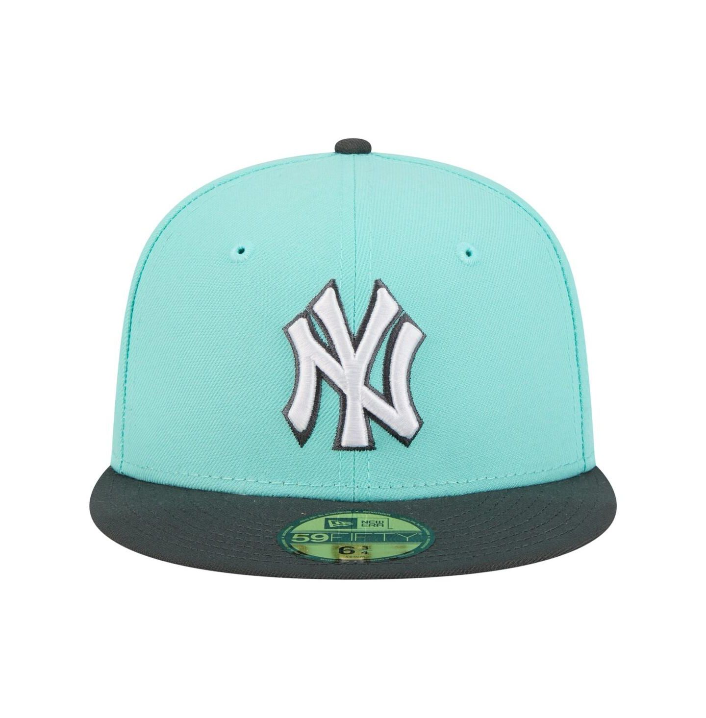 Мужские головные уборы New Era Turquoise/Charcoal New York Yankees Two-Tone Color Pack 59FIFTY Fitted Hat — фото 2