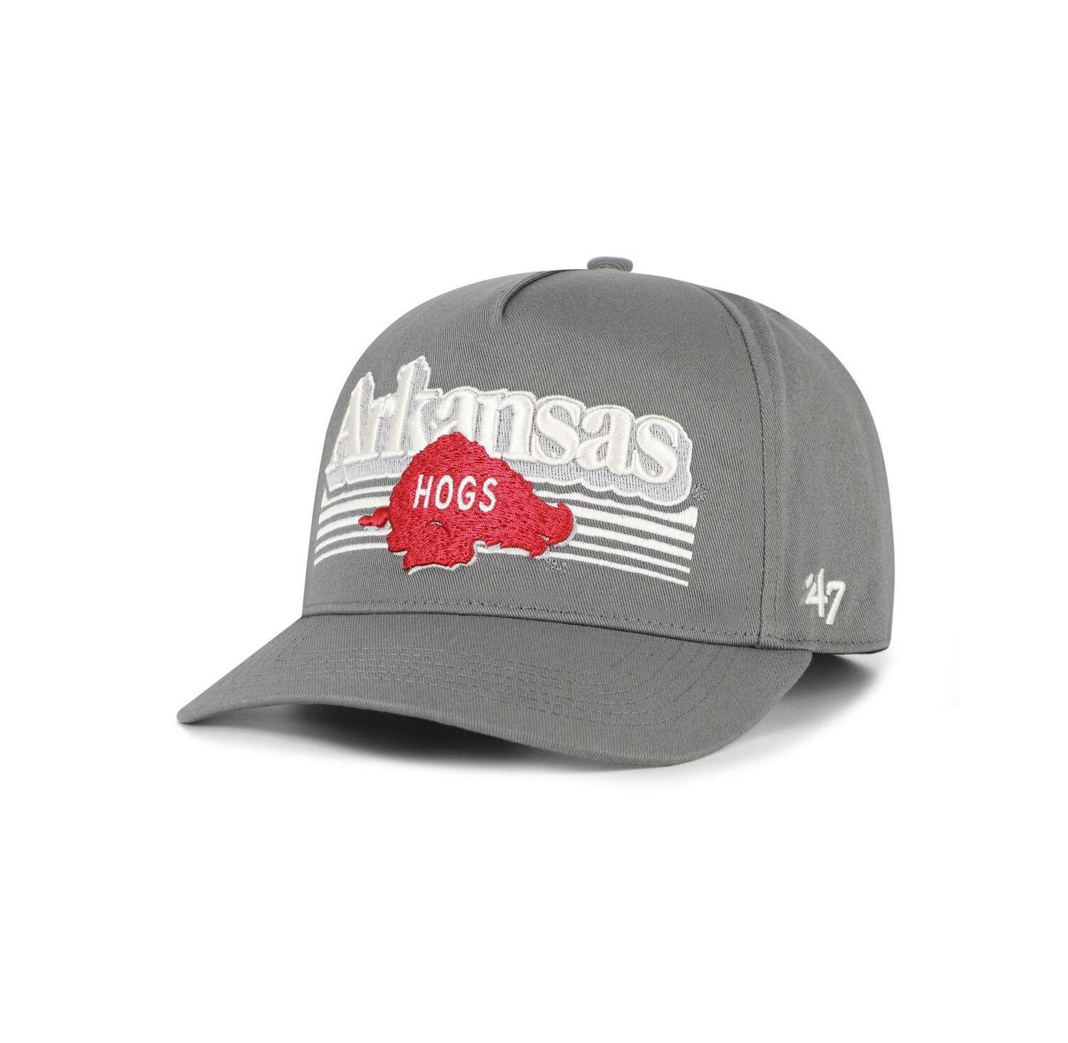 Men's Gray Arkansas Razorbacks Script Fade Hitch Adjustable Hat