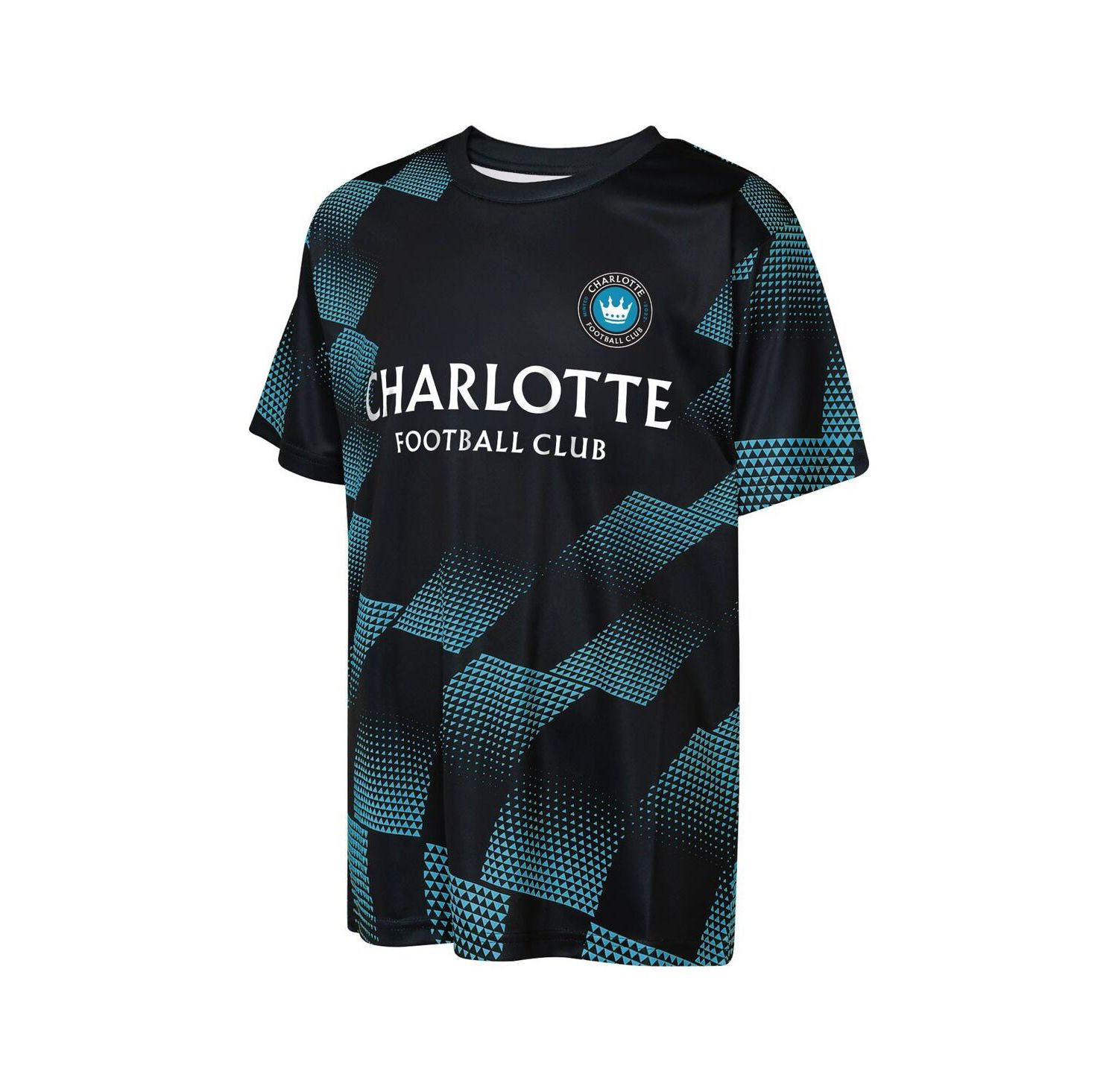 Big Boys and Girls Black Charlotte FC Sheer Thrill T-Shirt