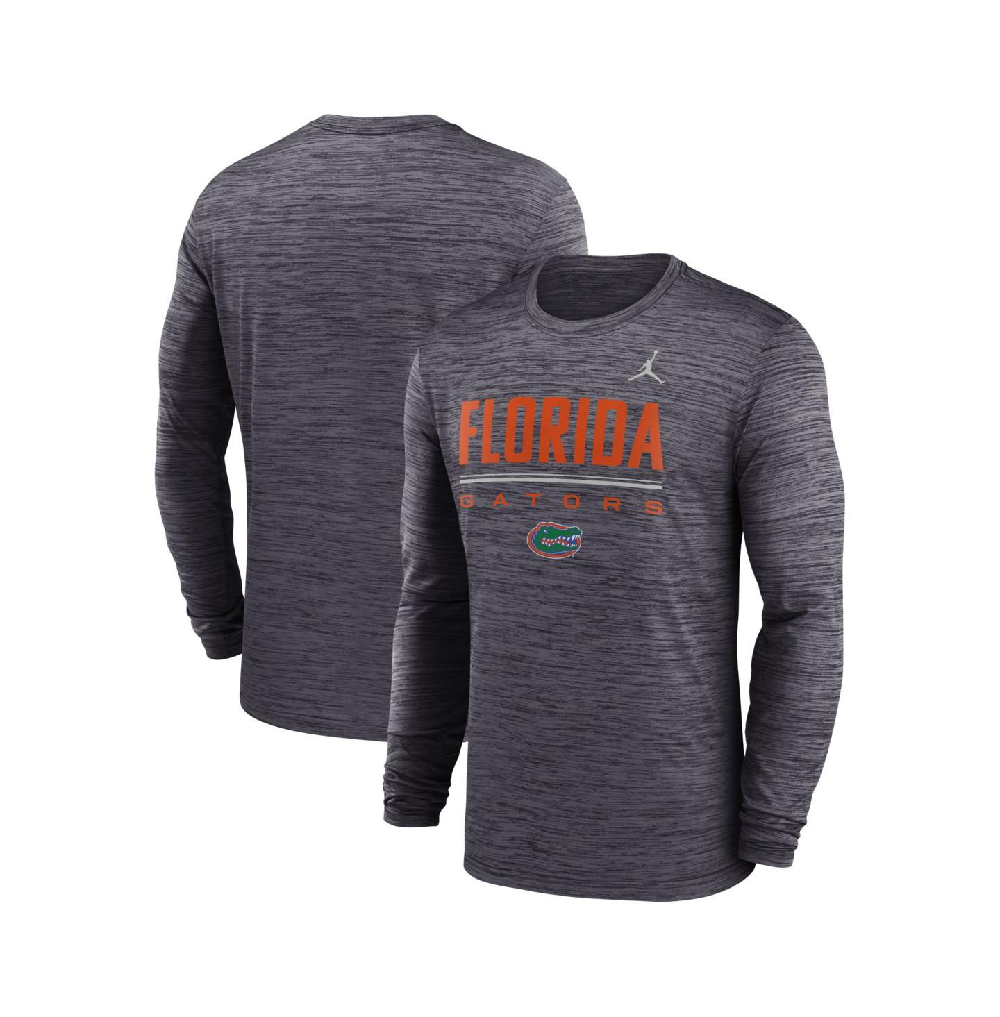 Мужская футболка Jordan Black Florida Gators Sideline Velocity Dri-FIT Long Sleeve — фото 1