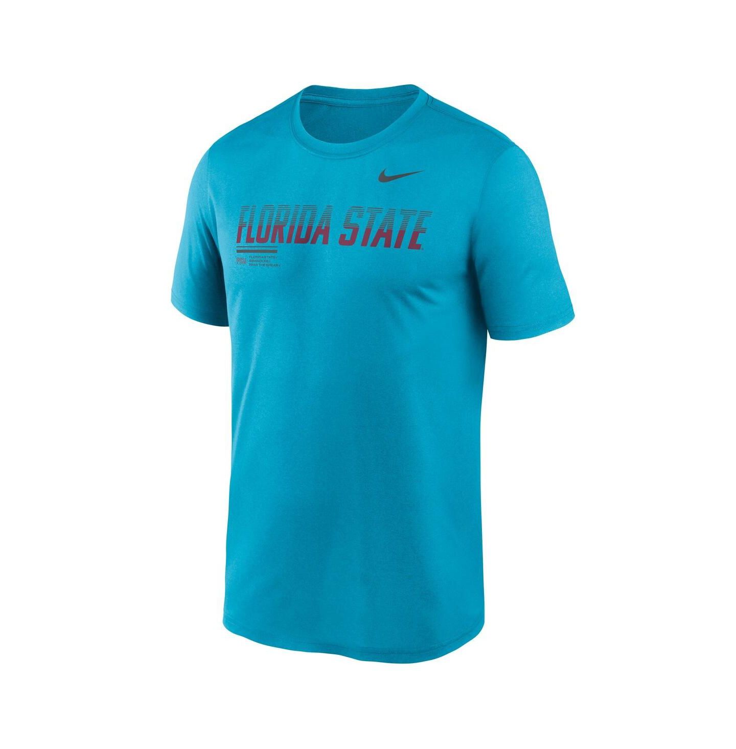 Мужская футболка Nike Turquoise Florida State Seminoles Sideline Legend Dri-FIT — фото 2