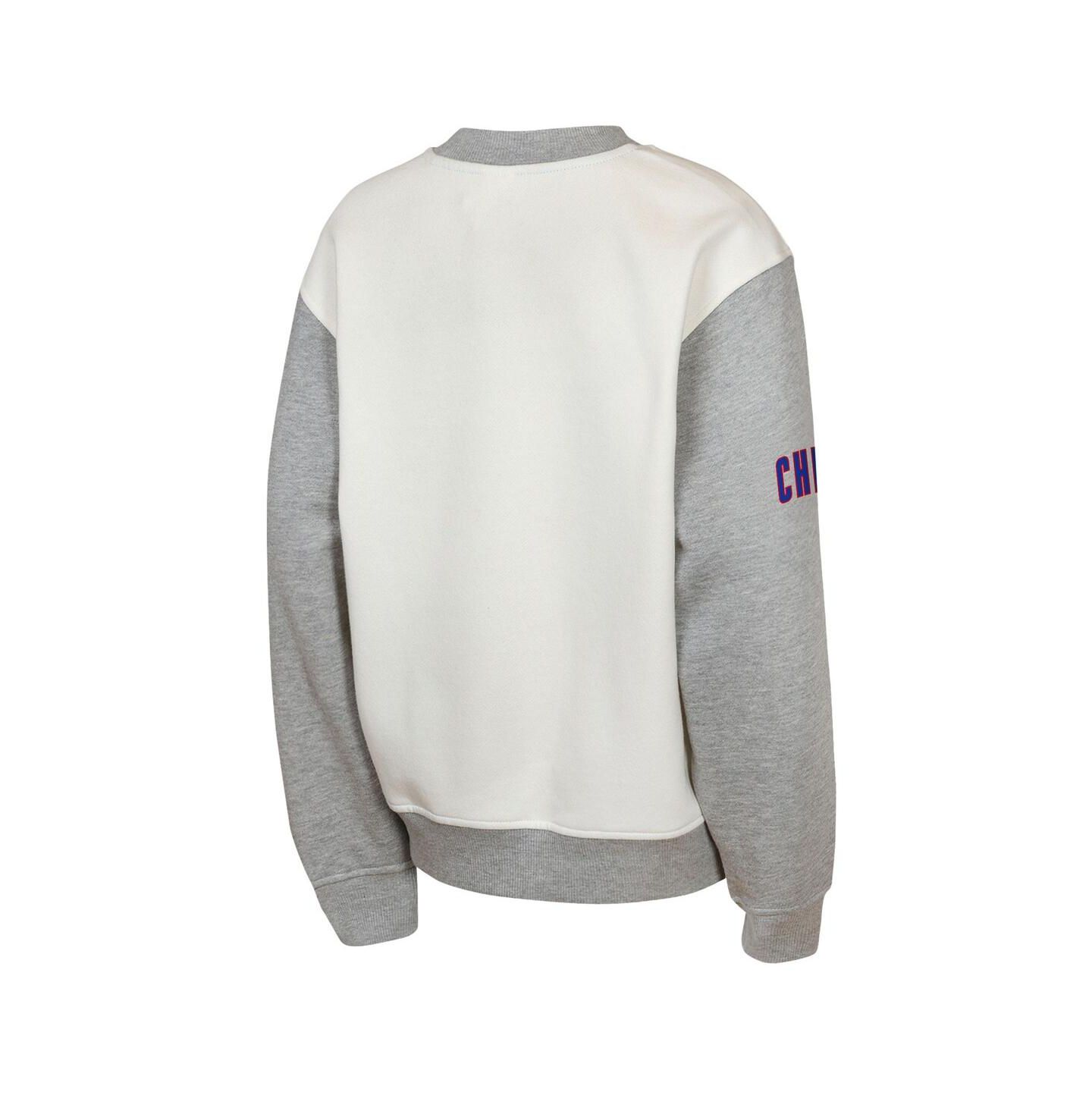 Детская толстовка Outerstuff Cream/Gray Chicago Cubs Big League Power Hit Fleece — фото 3