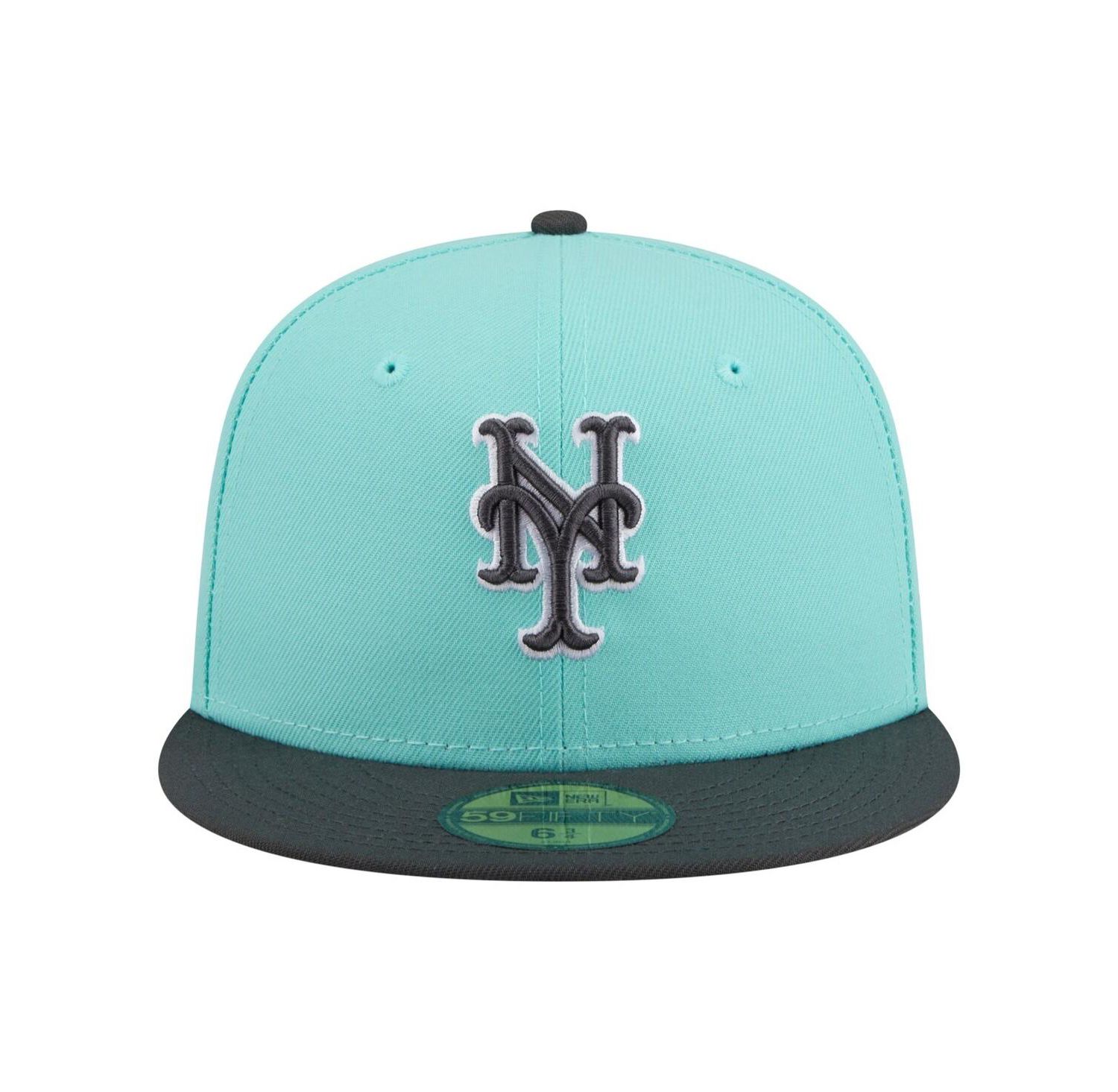 Men's Turquoise/Charcoal New York Mets Two-Tone Color Pack 59FIFTY Fitted Hat