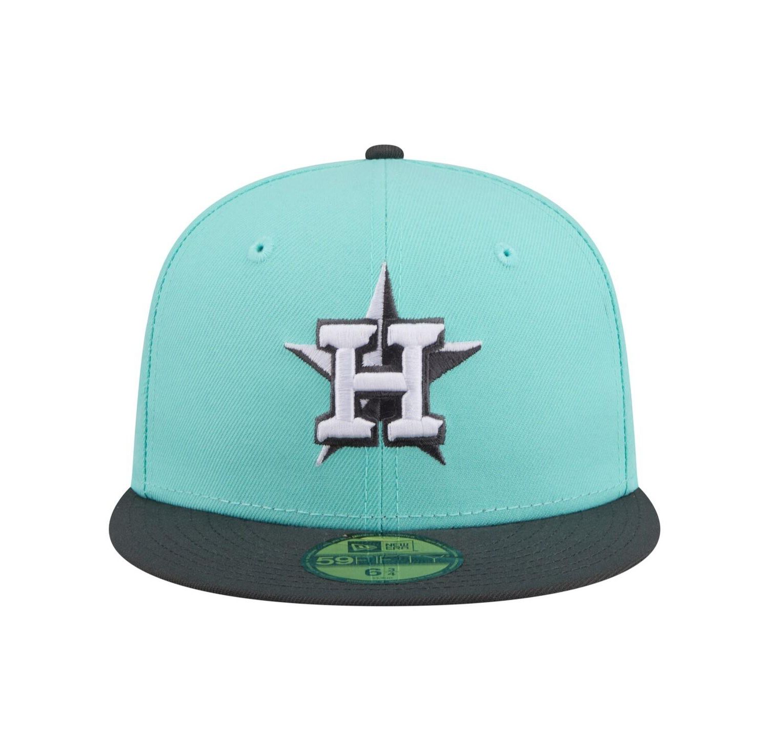 Men's Turquoise/Charcoal Houston Astros Two-Tone Color Pack 59FIFTY Fitted Hat