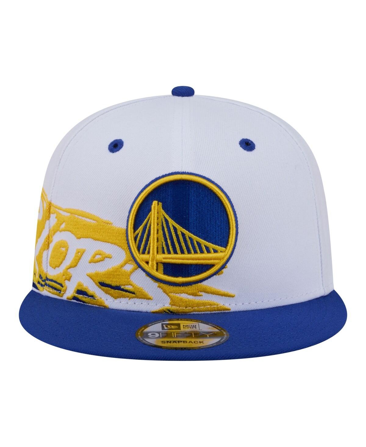 New Era Big Boys and Girls White/Royal Golden State Warriors Swept 9FIFTY Snapback Hat