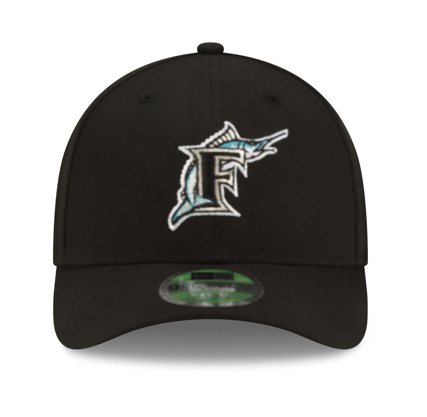 Men's Black Florida Marlins Player Replica 9FORTY M-Crown Adjustable Hat