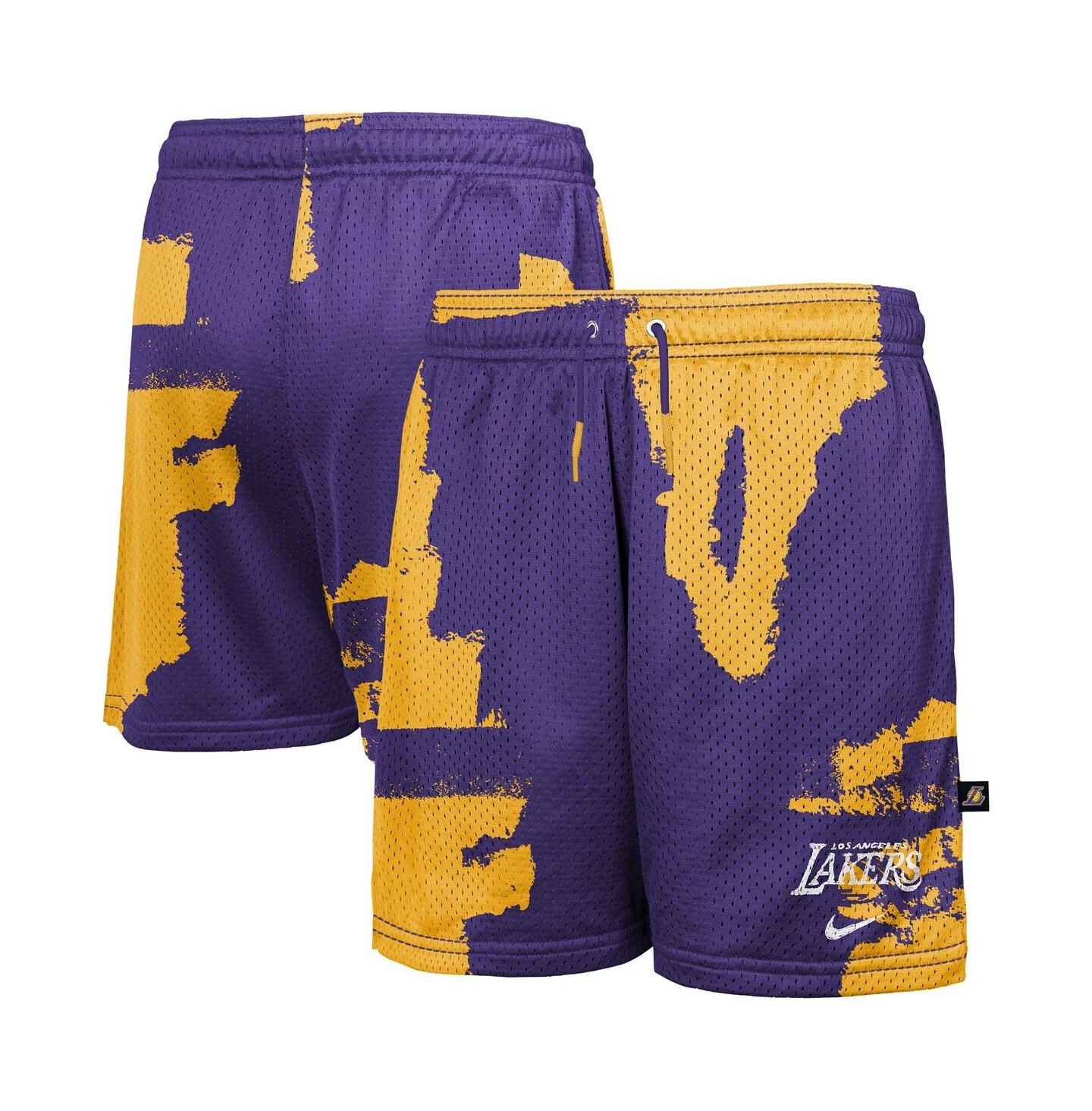 Детские шорты Nike Purple Los Angeles Lakers Courtside Pro Shot Dri-FIT Mesh Practice — фото 1