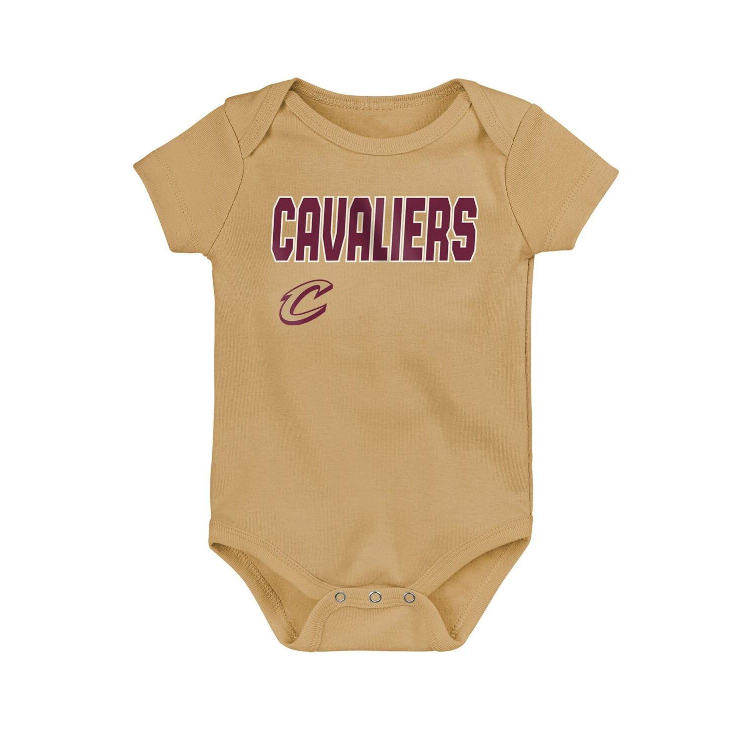 Baby Boys and Girls 3-Pack Cleveland Cavaliers Littlest Player Bodysuit Set
