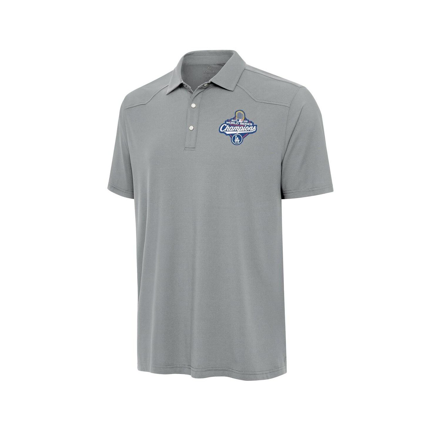 Antigua Men's Gray Los Angeles Dodgers 2025 World Series Western Polo Shirt
