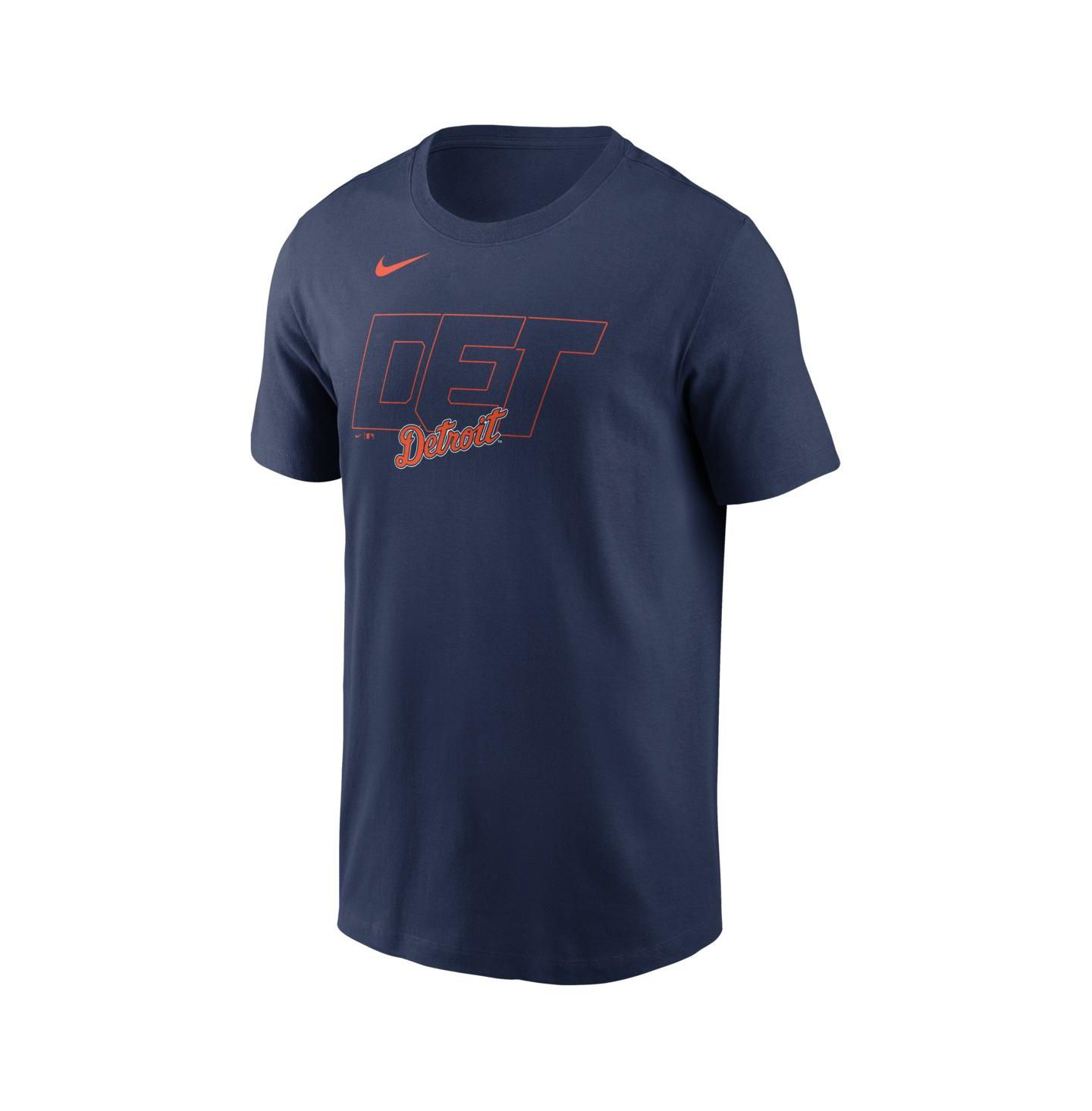 Мужская футболка Nike Navy Detroit Tigers Alternate Logo 2-Hit — фото 2