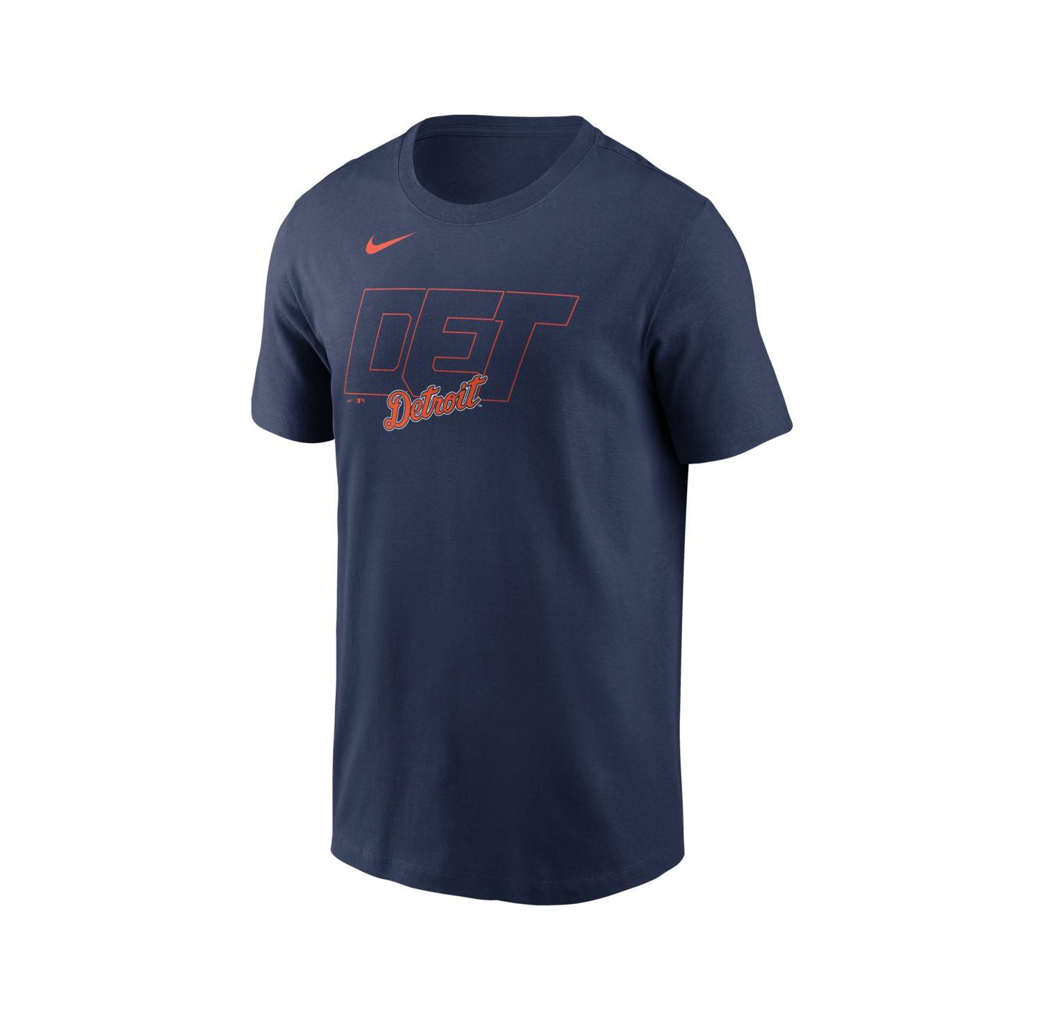Men's Navy Detroit Tigers Alternate Logo 2-Hit T-Shirt