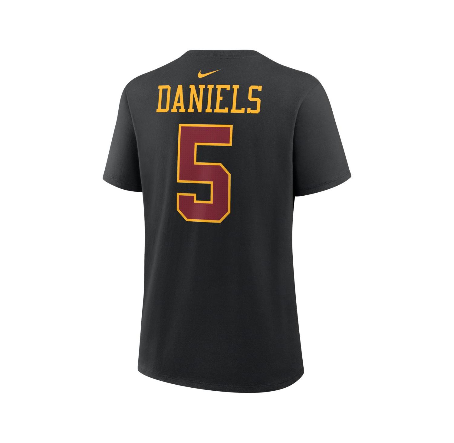 Women's Jayden Daniels Black Washington Commanders Name & Number T-Shirt