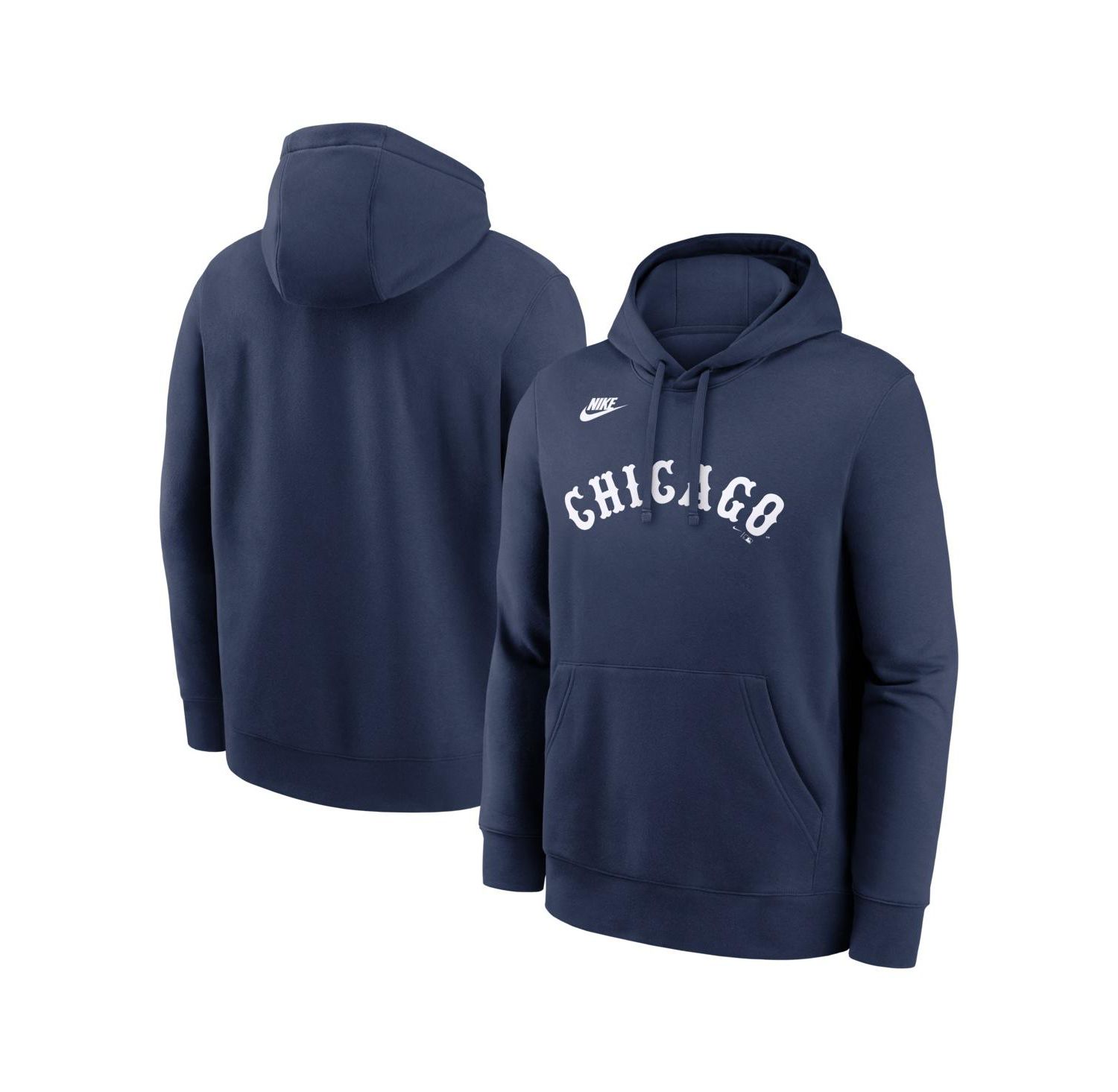 Men's Navy Chicago White Sox Cooperstown Collection Wordmark Club Hoodie