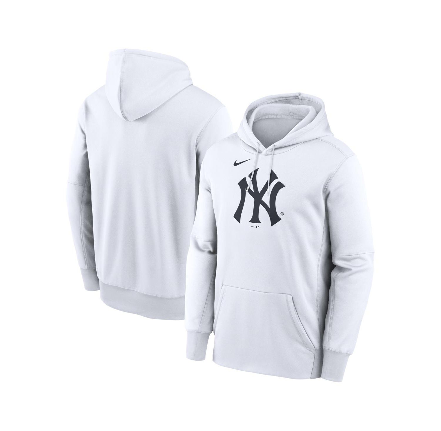 Men's White New York Yankees Logo Club Hoodie