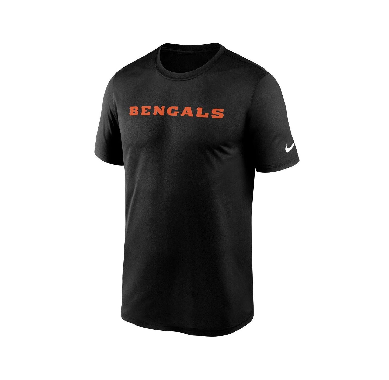 Men's Black Cincinnati Bengals Primetime Legend Wordmark Dri-FIT T-Shirt
