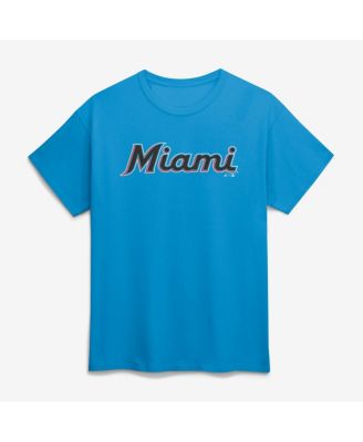 Men's Teal Miami Marlins Wordmark T-Shirt