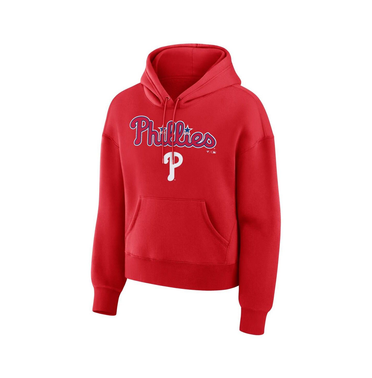 Женское худи Fanatics Red Philadelphia Phillies Lockup Legacy Fleece — фото 2