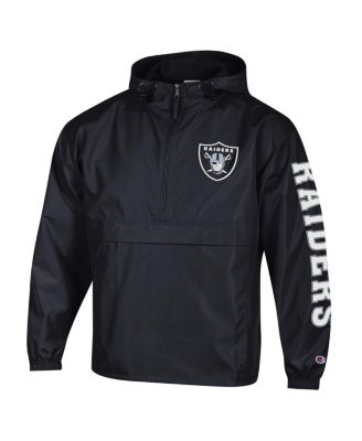 Champion Men's Black Las Vegas Raiders Packable Hooded Windbreaker