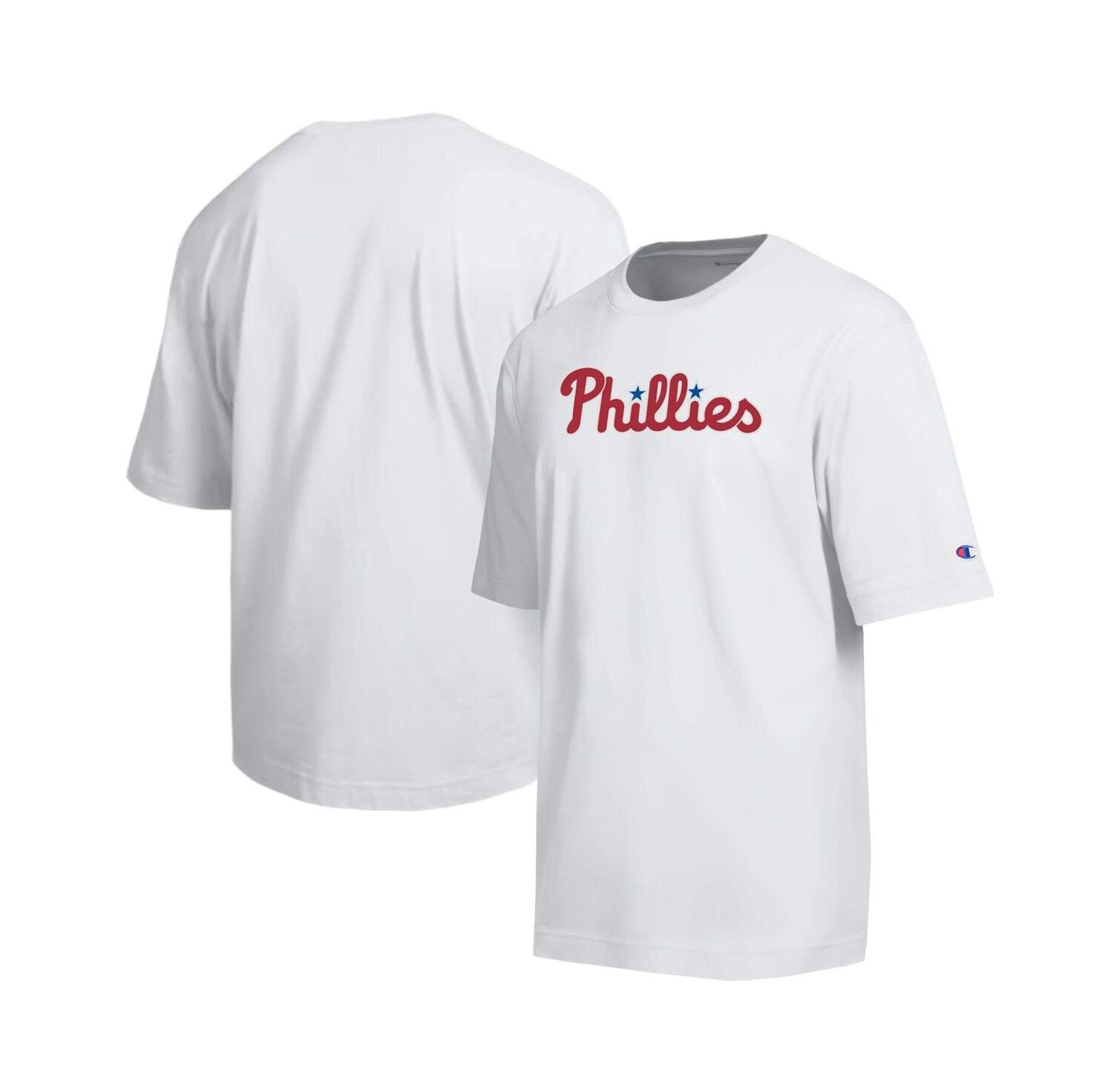 Men's White Philadelphia Phillies All Star Arched Chenille Wordmark T-Shirt