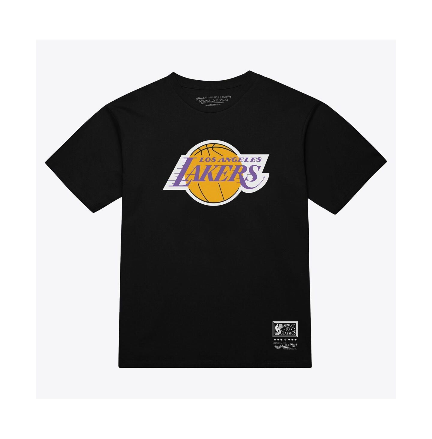 Футболка Mitchell & Ness Black Los Angeles Lakers Hardwood Classics Arch — фото 1
