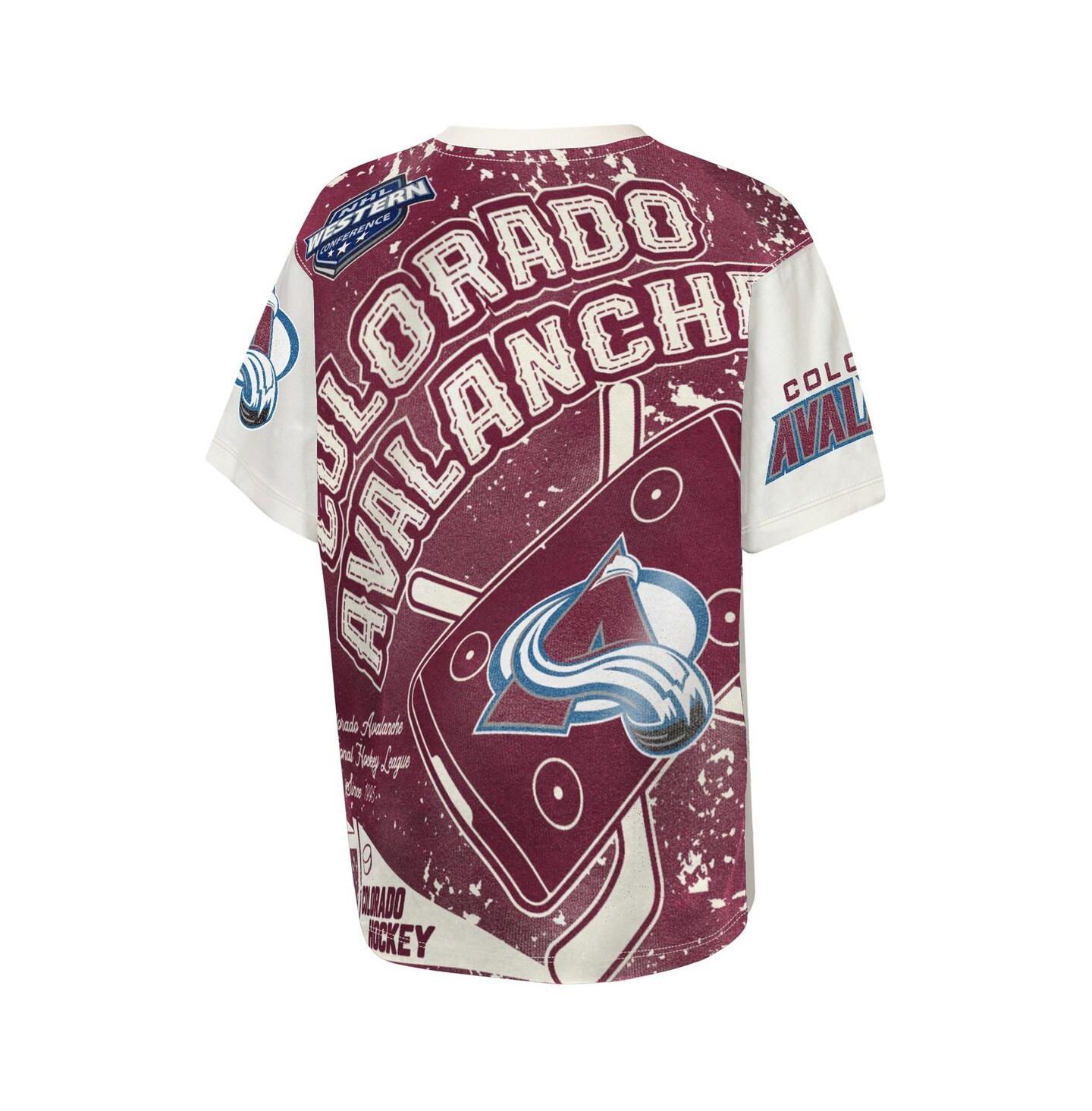 Детская футболка Outerstuff Cream Colorado Avalanche Top Player — фото 3