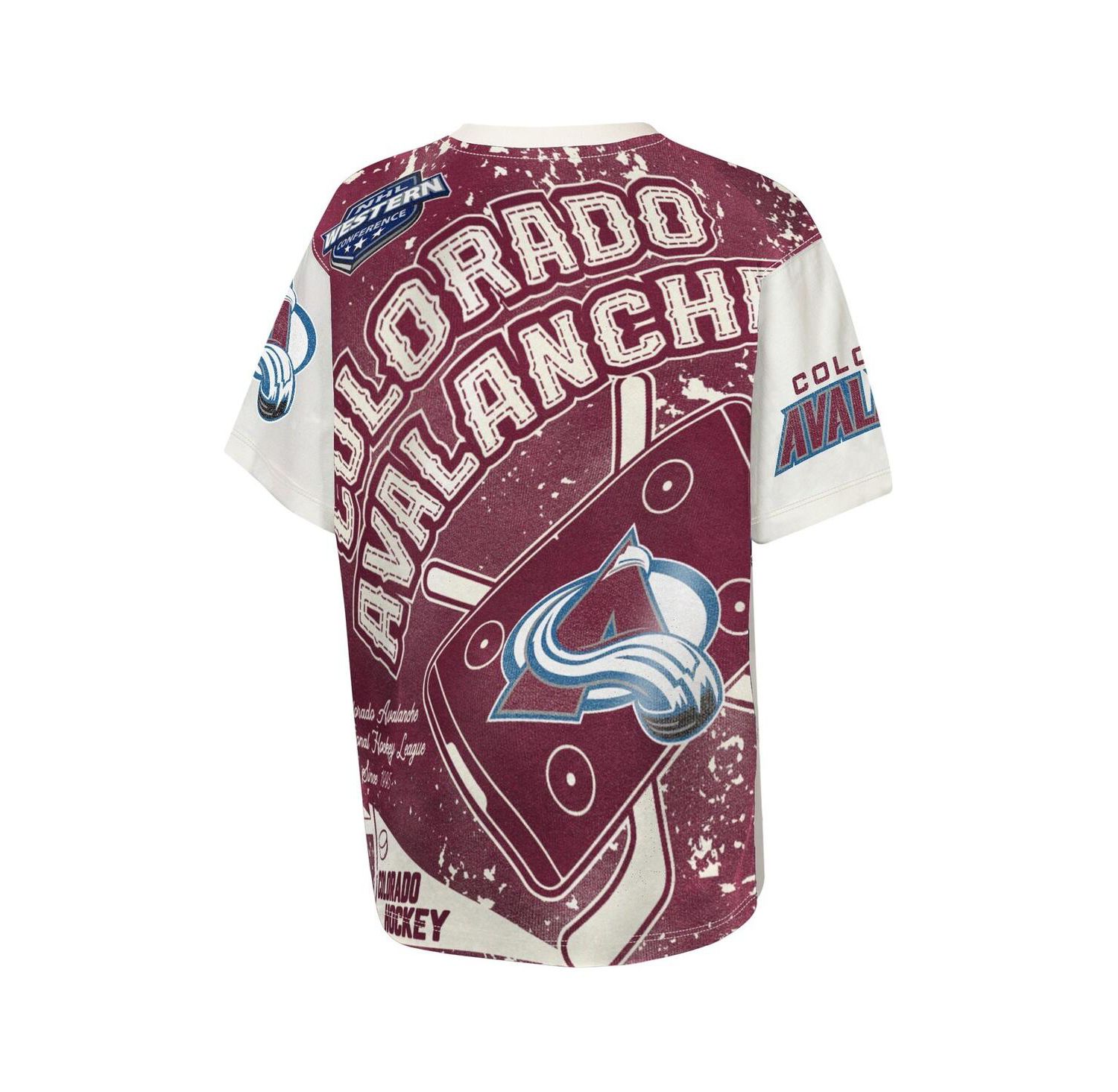 Big Boys and Girls Cream Colorado Avalanche Top Player T-Shirt