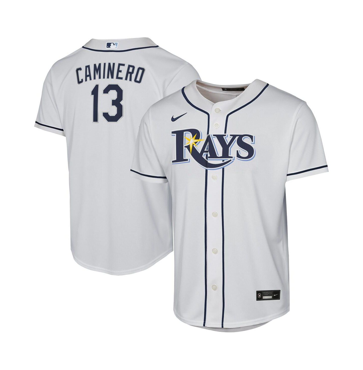 Детское джерси Nike Junior Caminero Tampa Bay Rays Home Replica Player, цвет белый — фото 1